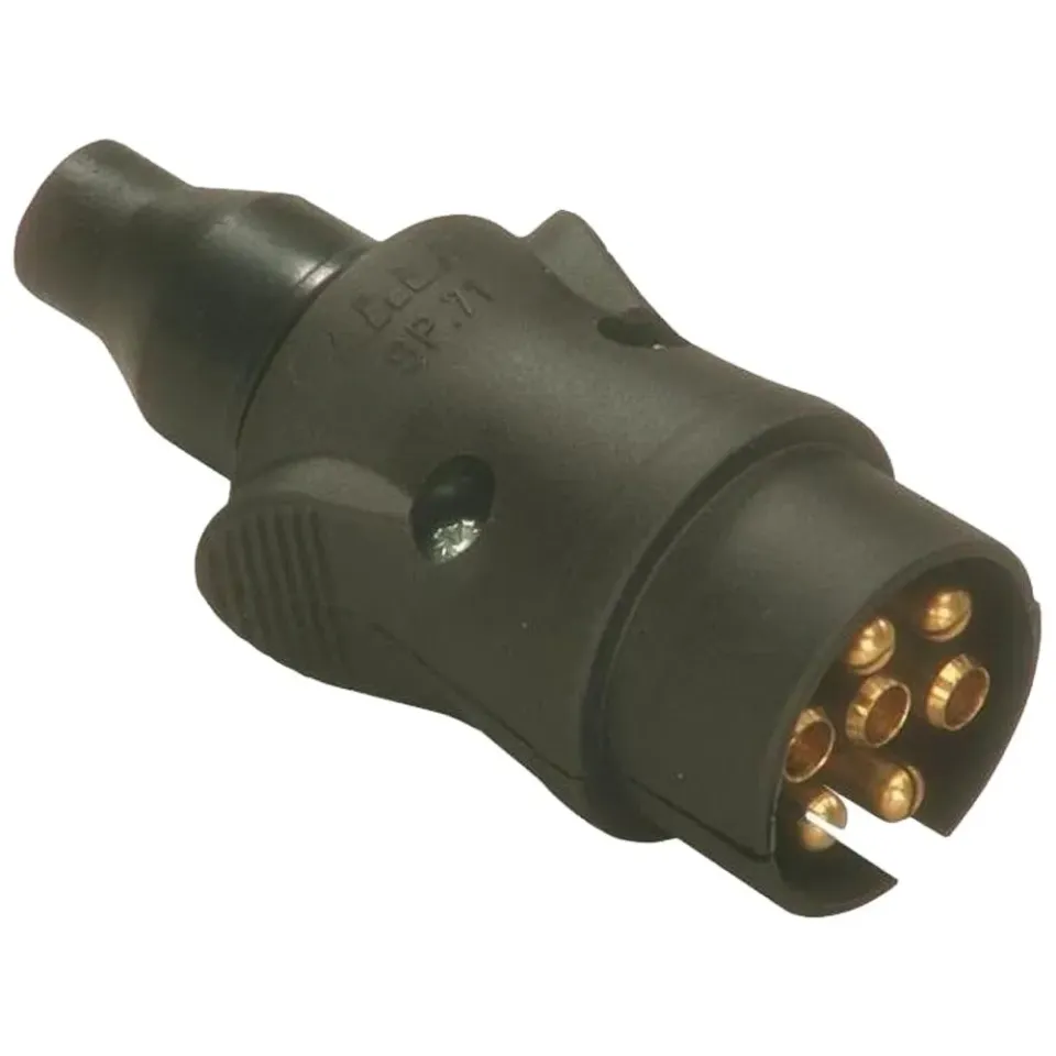 Spina 7 poli plastica 12-24V per rimorchio agricolo