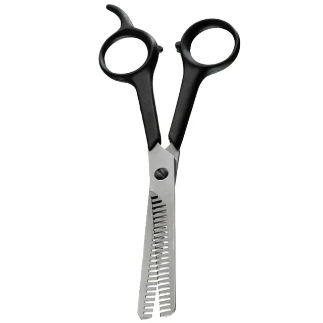 Forbici sfoltire cani doppia dentatura 17 cm pelo