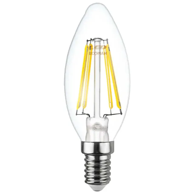 Ecoman 0028 candela lampadina led E14 4W luce calda