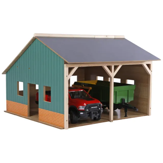 Beikircher Grünland Farm Shed capannone giocattolo 2 posti 1:16 legno