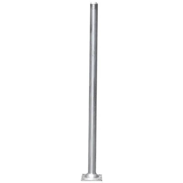Palo acciaio Ø76 mm 1,65 m piastra 200x200 per stalla