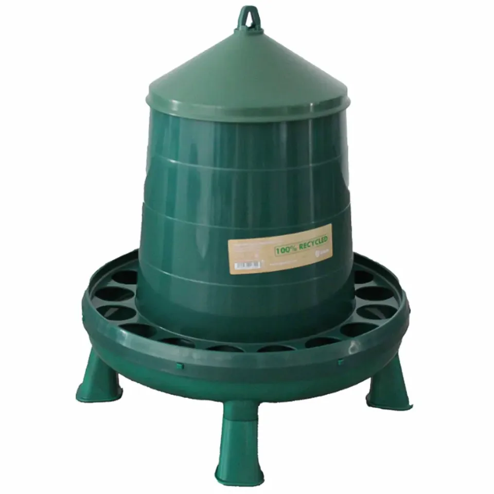 Beikircher Grünland mangiatoia polli plastica riciclata 8kg con gambe