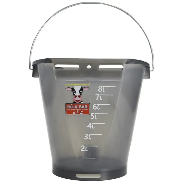 Milkbar secchio allattamento vitelli 9 L semitrasparente tettarella
