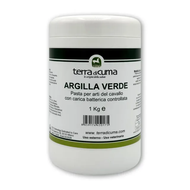 Terra di Cuma Argilla Verde Cavalli 1 Kg Rinfrescante