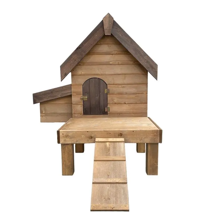 Il Verde Mondo Olive Egger Pollaio Legno 2 Nidi con Terrazzo