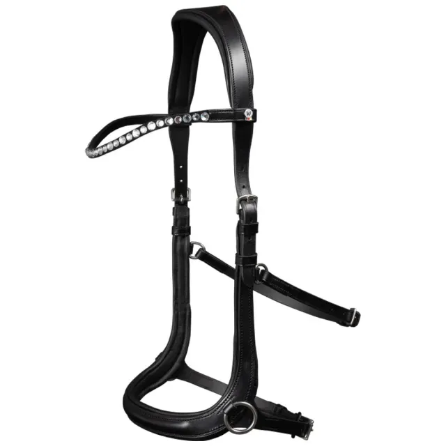 Waldhausen X-Line Sensation testiera bitless nera Cob con redini