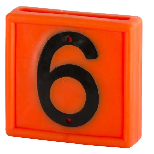 Beikircher Grünland numero identificativo bovini 44x46 mm arancione 1
