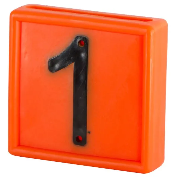 Beikircher Grünland numero identificativo bovini 44x46 mm arancione 1