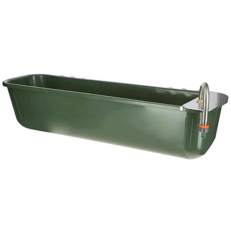 Abbeveratoio lungo plastica 42 L con galleggiante 100 cm