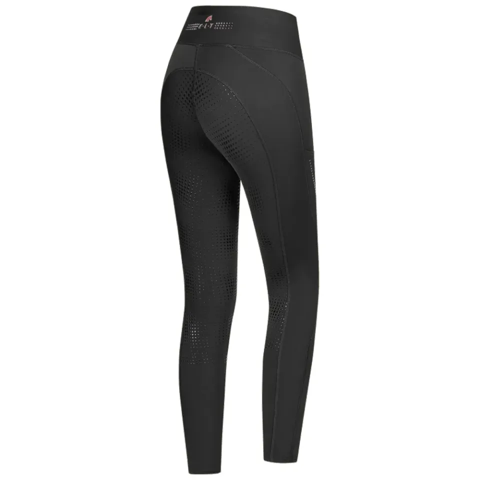 E.L.T. Milla Leggings Equitazione Donna Termici Neri Silicone