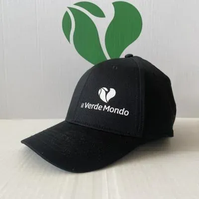 Il Verde Mondo Cappellino nero cotone umanità al giorno