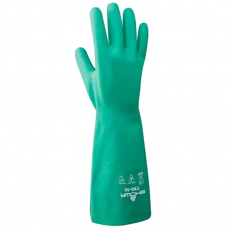 Showa 730 guanti nitrile chimici L presa forte