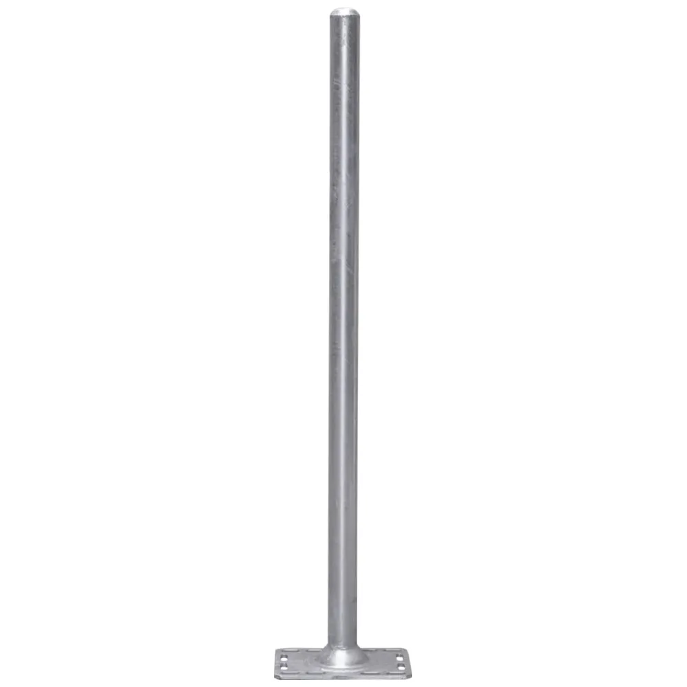 Palo acciaio Ø76 mm 1,65 m piastra 200x200 per stalla