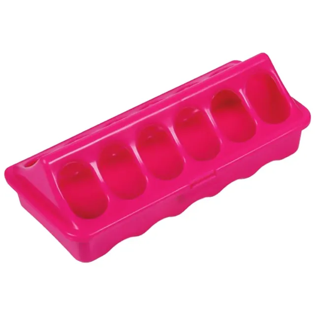 Beikircher mangiatoia pulcini 20 cm plastica rosa per pollaio