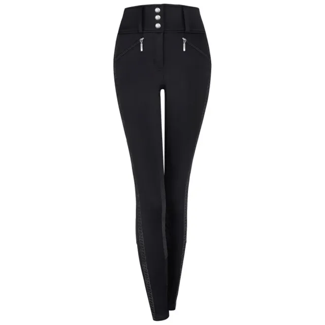 Beikircher Grünland Elisa High Waist pantaloni equitazione neri silicone