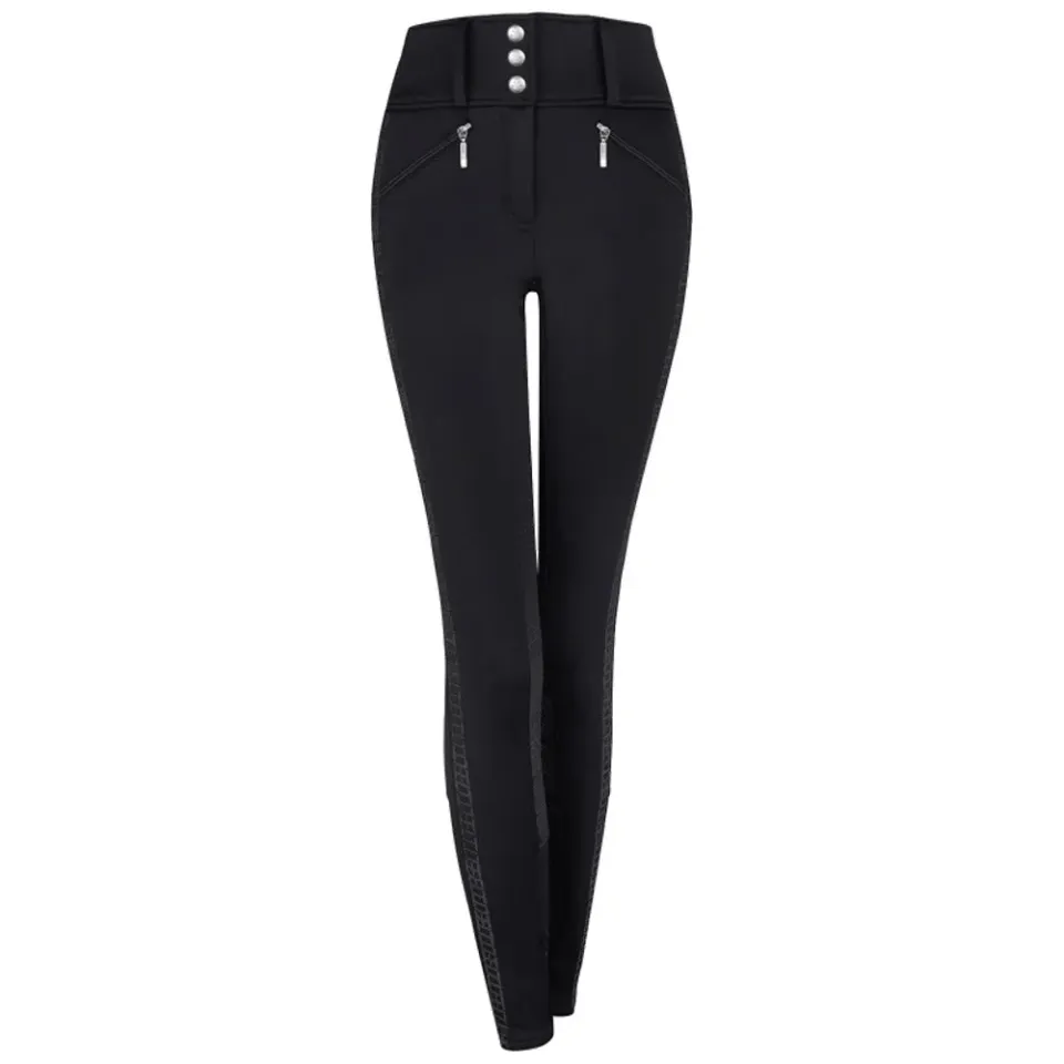 Beikircher Grünland Elisa High Waist pantaloni equitazione neri silicone