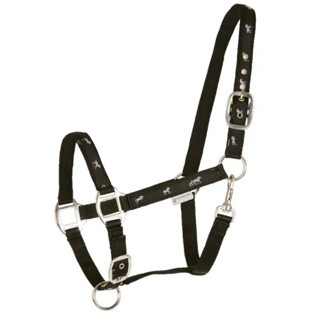 Pferdchen cavezza cavallo imbottita nera regolabile Full