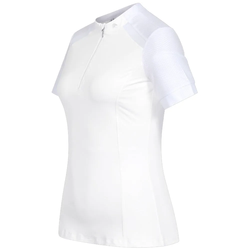 E.L.T. Nancy Maglia equitazione zip bianca traspirante M