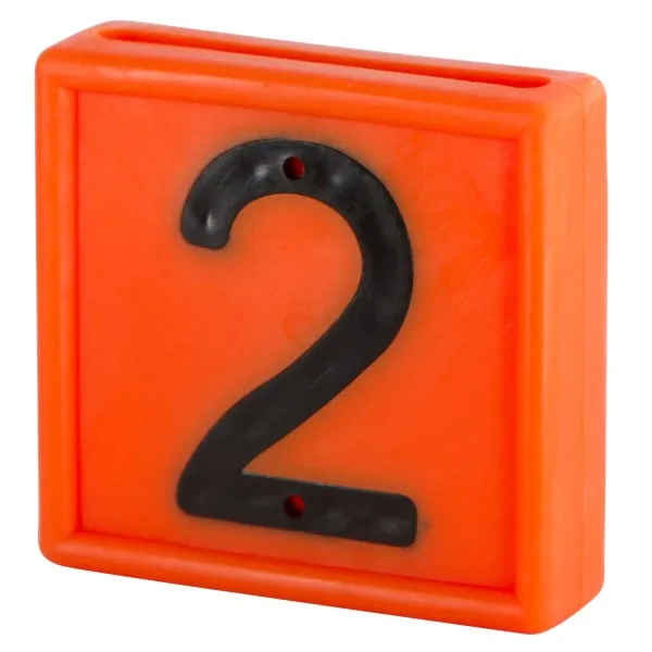Beikircher Grünland numero identificativo bovini 44x46 mm arancione 1