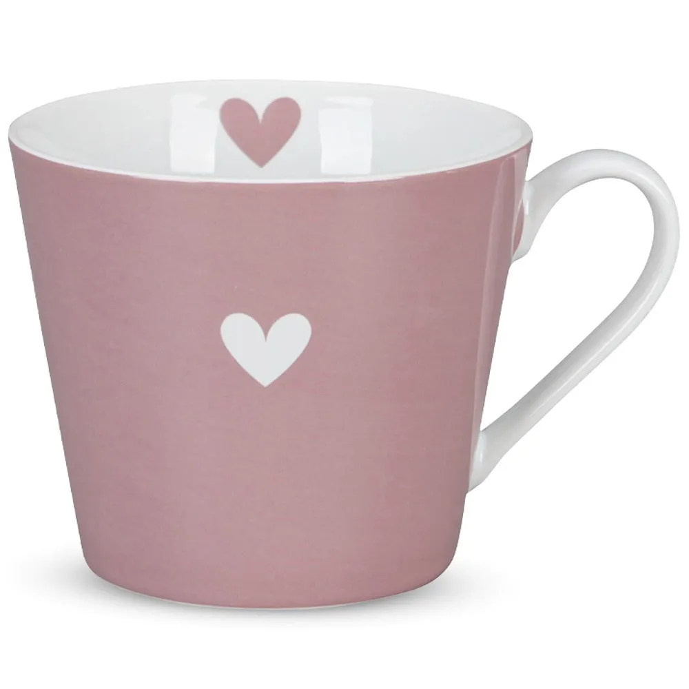Krasilnikoff Tazza mug porcellana cuore blu fatto a mano