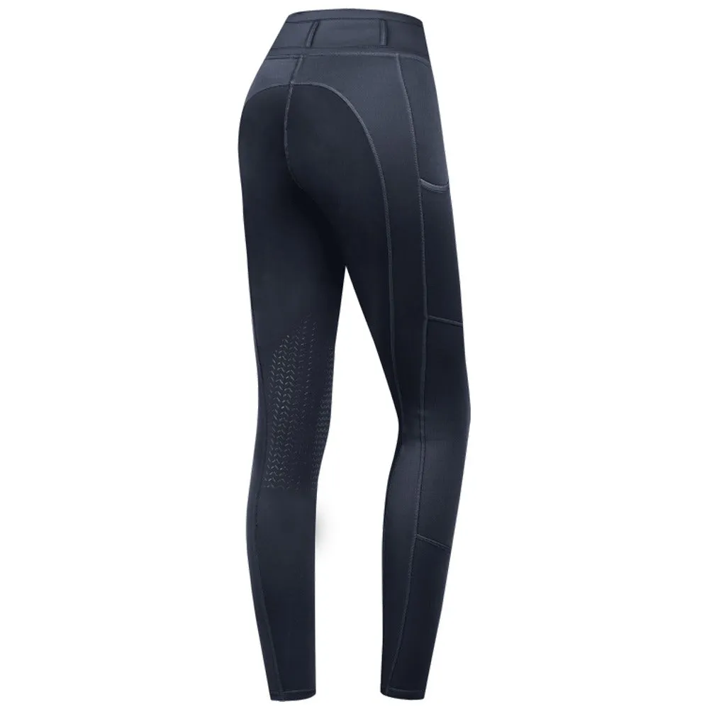 Beikircher Grünland Ella leggings equitazione blu midnight grip silicone