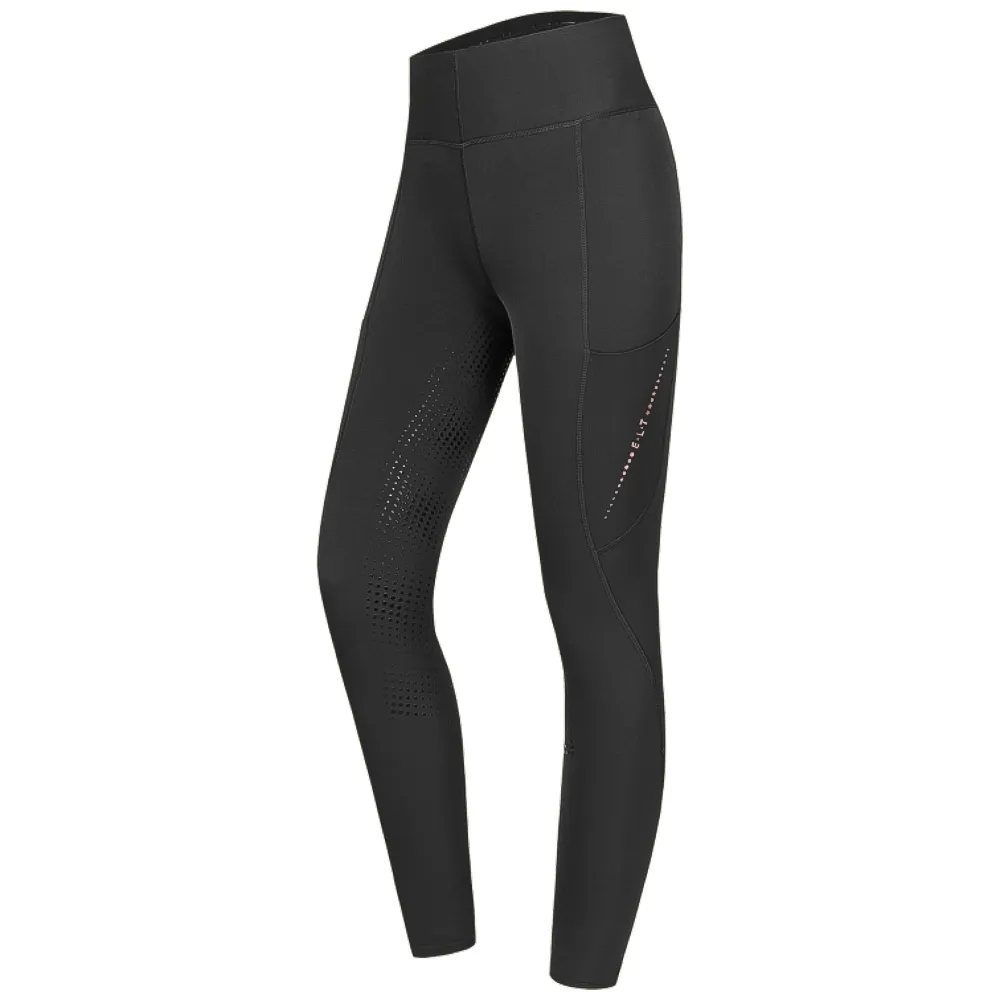 E.L.T. Milla Leggings Equitazione Donna Termici Neri Silicone