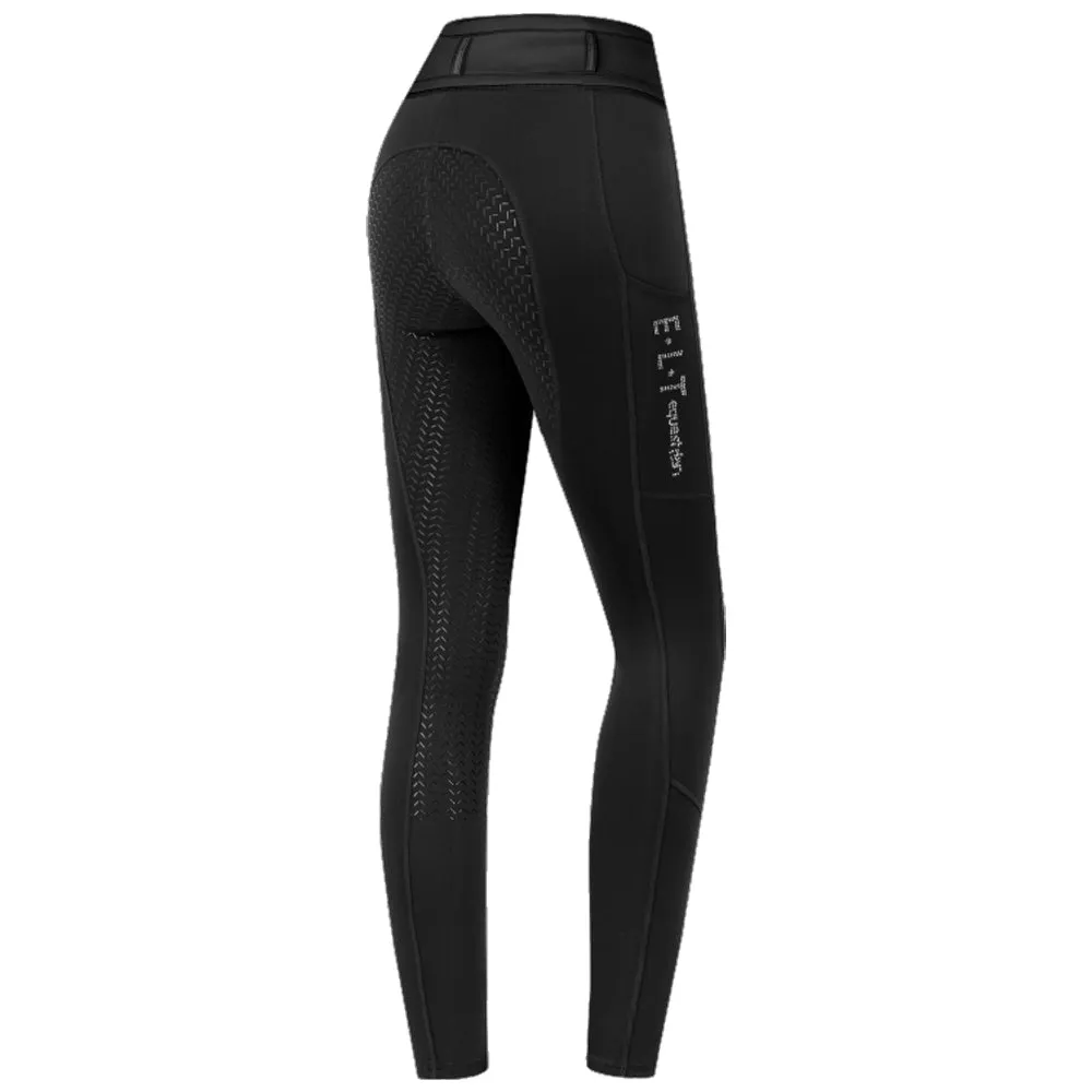 Ella Glam Leggings Equitazione silicone full grip tasche