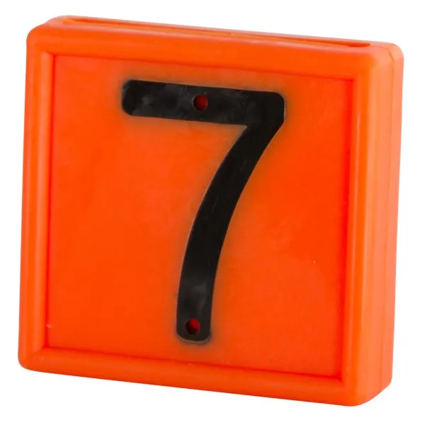 Beikircher Grünland numero identificativo bovini 44x46 mm arancione 1
