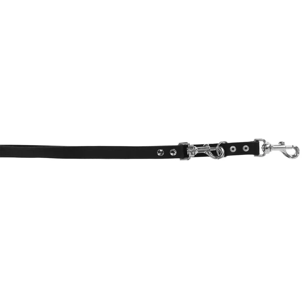 Tuscany guinzaglio cane pelle nero 200 cm cuoio