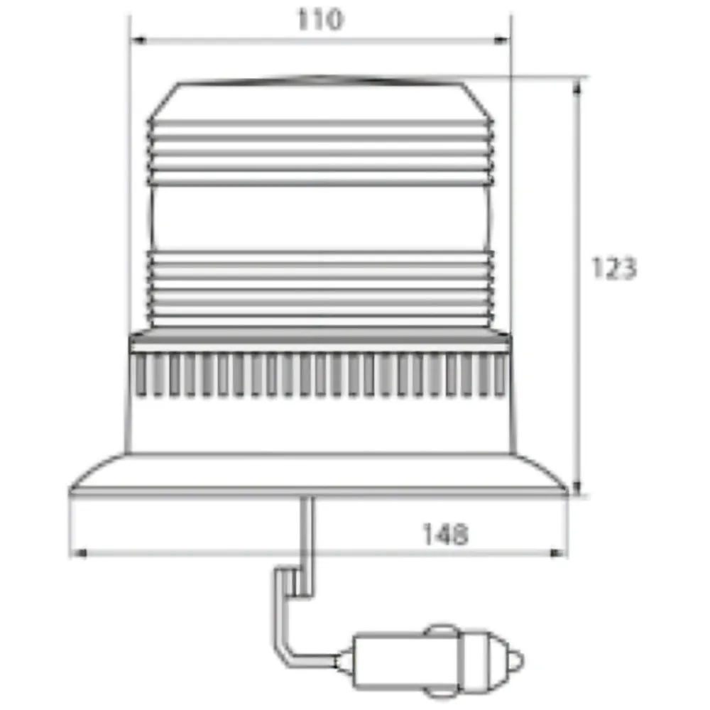 Beikircher Grünland Horus lampeggiante LED 12-80V ambra