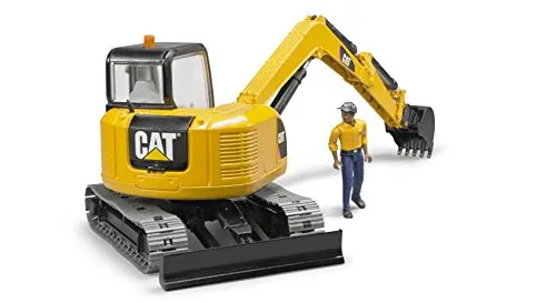 Bruder Cat Mini Escavatore Cingolato con operaio cabina girevole
