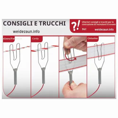VOSS.farming Cavo Allacciamento Recinto Elettrico 100 cm Cuore-Occhiello