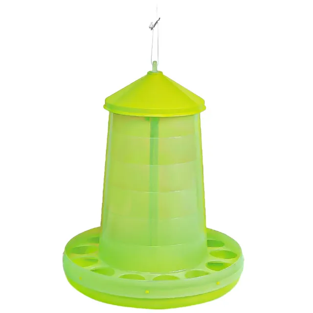 Mangiatoia polli plastica verde 16 kg con gambe antispreco