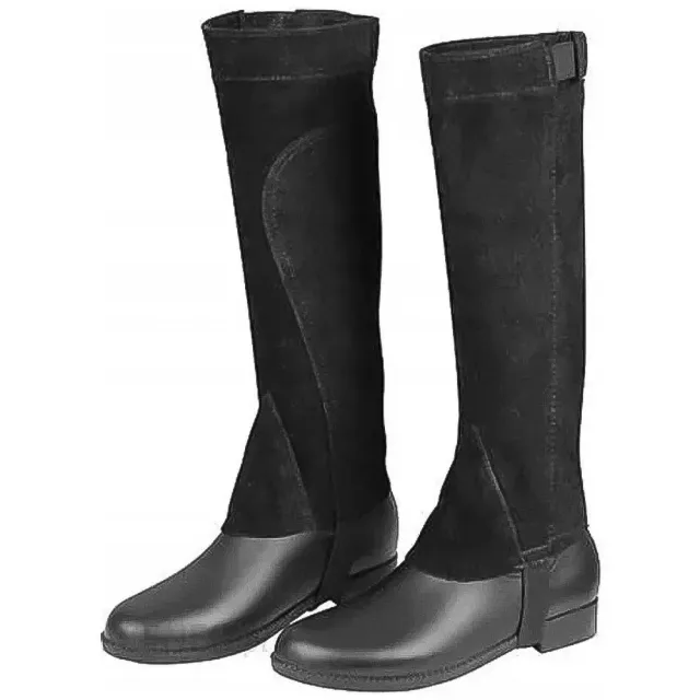 Beikircher Grünland mini chaps pelle nero S 35 cm equitazione