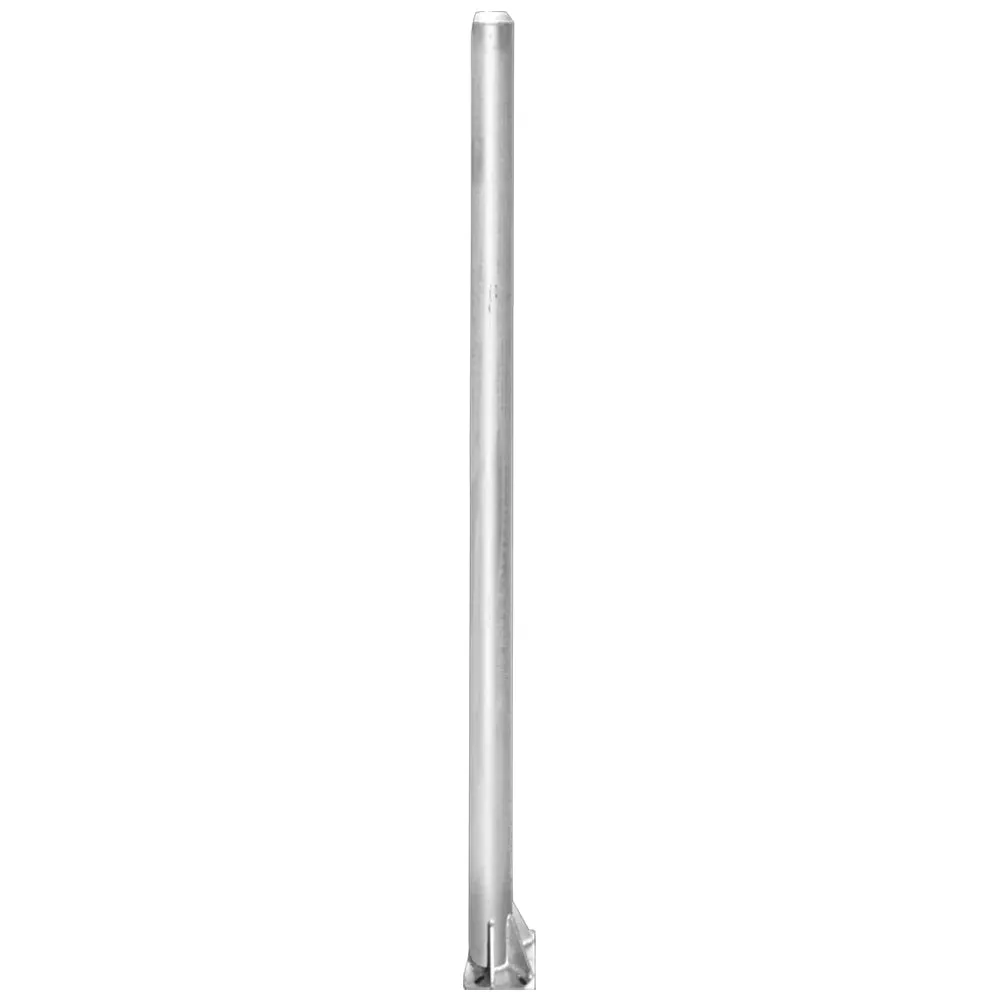 Palo acciaio Ø76 mm 1,65 m piastra 200x200 per stalla