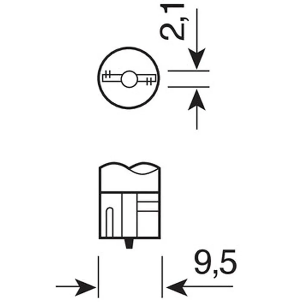 Beikircher Grünland lampadina W16W 12V vetro W2.1x9.5d