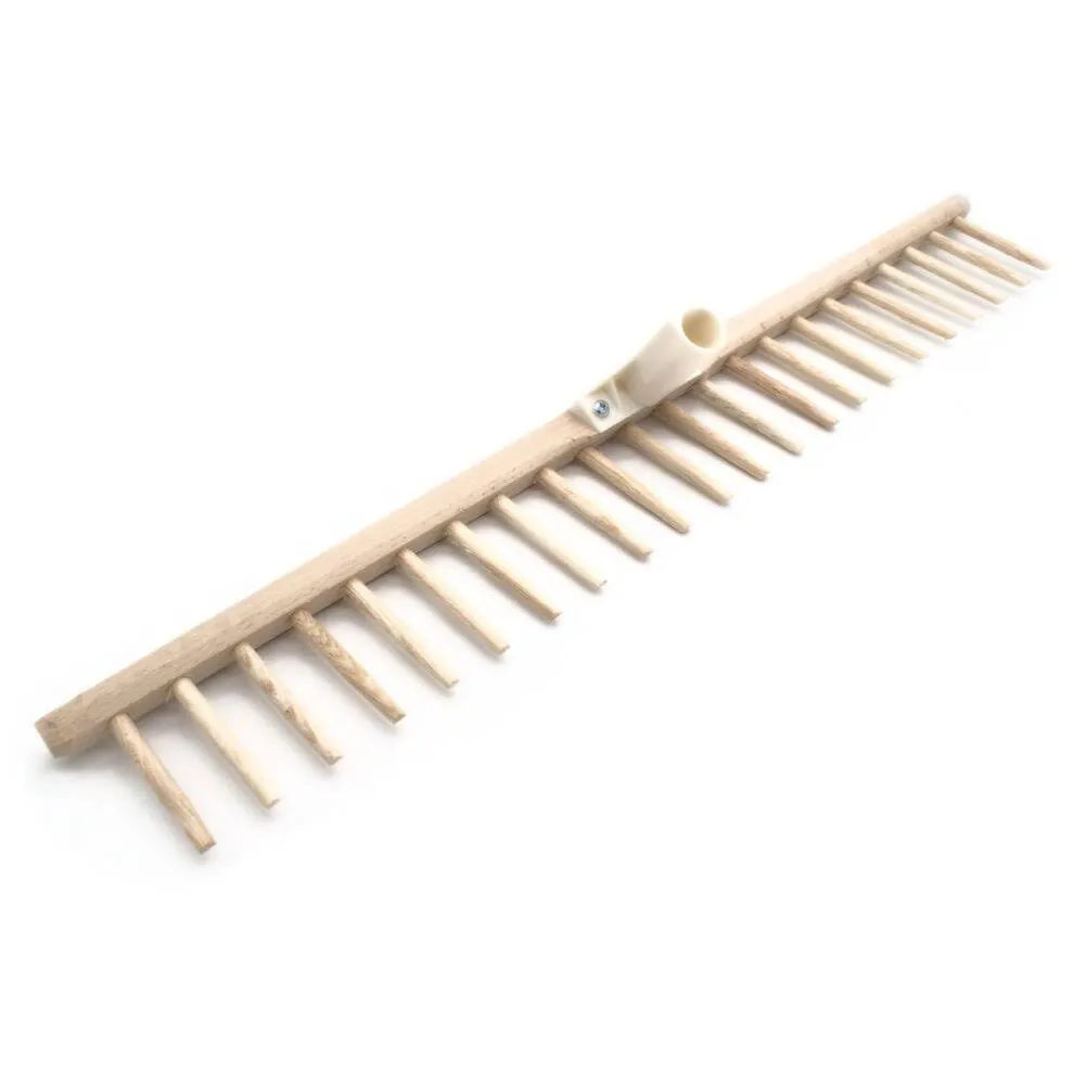 Beikircher Grünland rastrello legno 20 denti plastica con manico