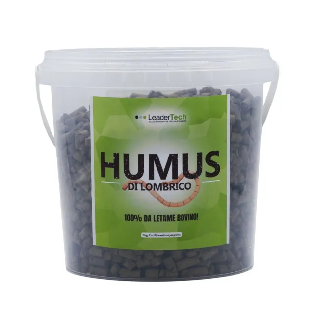 Leadertech Humus di Lombrico Pellet concime 1 kg naturale