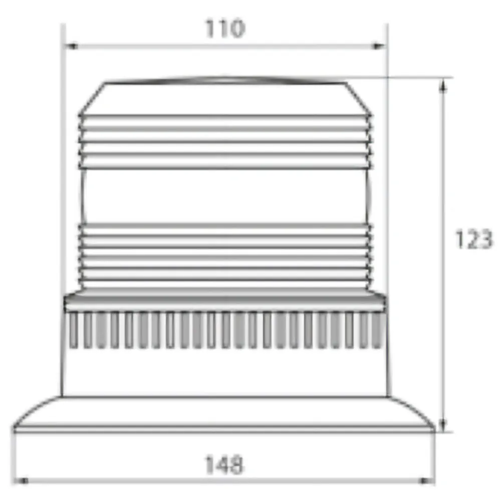 Beikircher Grünland Horus lampeggiante LED 12-80V ambra