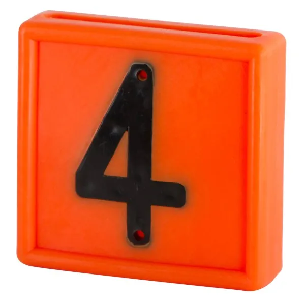 Beikircher Grünland numero identificativo bovini 44x46 mm arancione 1