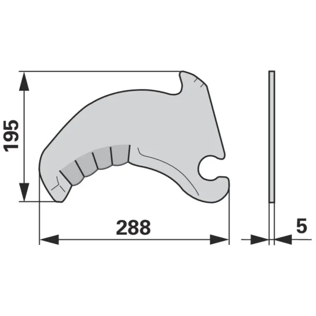 Beikircher Grünland Coltello Pressa Krone 277761.0 acciaio 288 mm