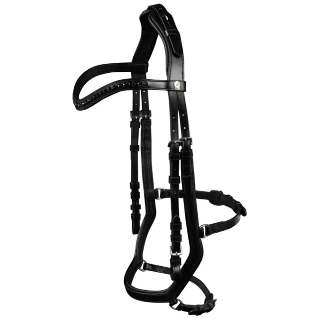 Waldhausen X-Line testiera cavallo anatomica nera WB