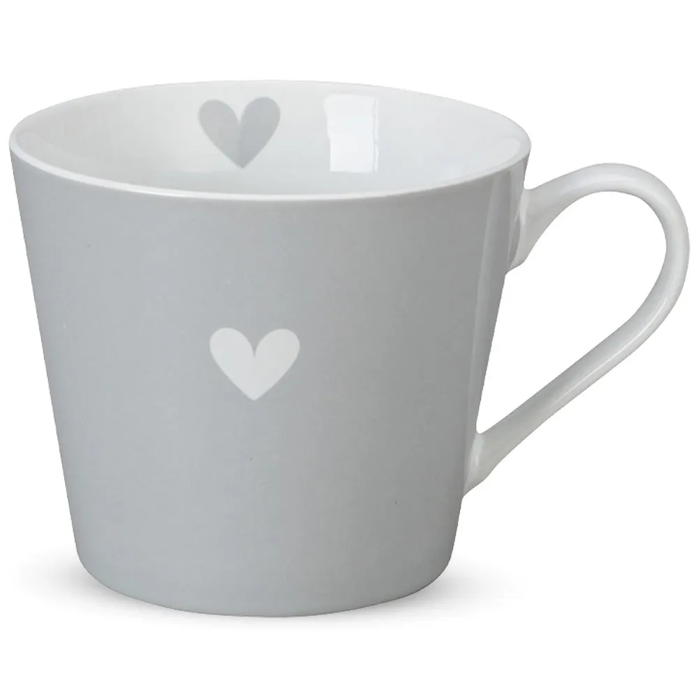 Krasilnikoff Tazza mug porcellana cuore blu fatto a mano