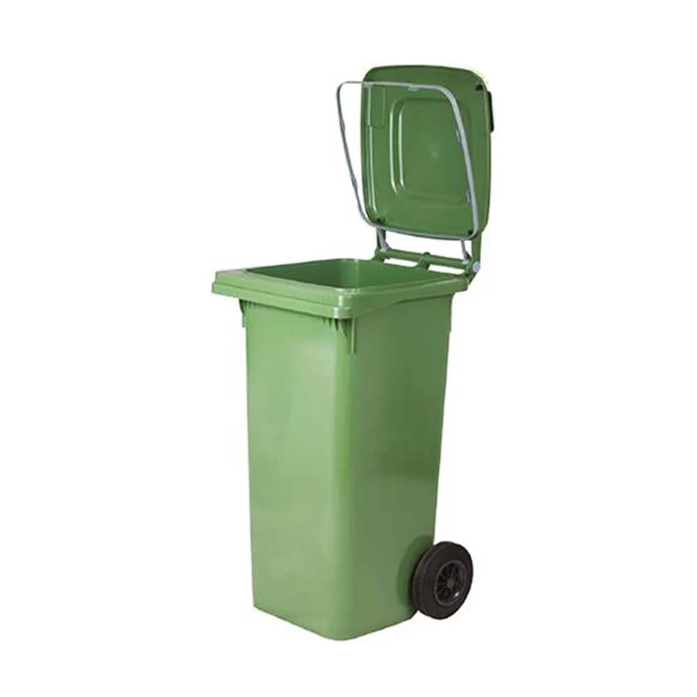 Beikircher bidone carrellato 120 L in plastica con ruote