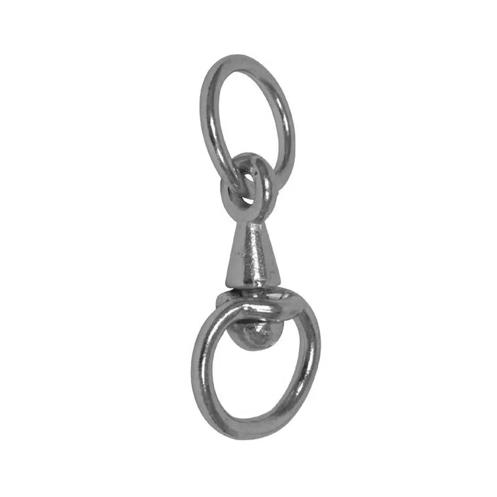 Gancio girevole catena bovini zincato 5-6 mm con anello
