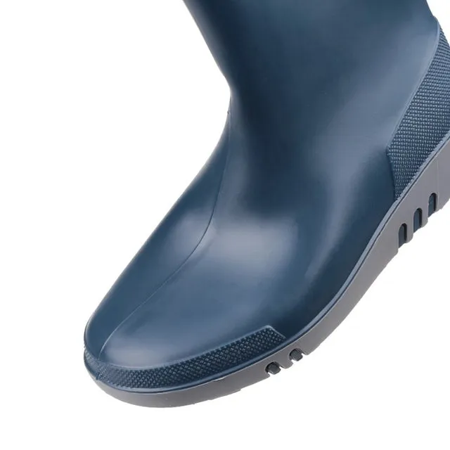 Dunlop Mini stivali bambini gomma blu/grigio comodi