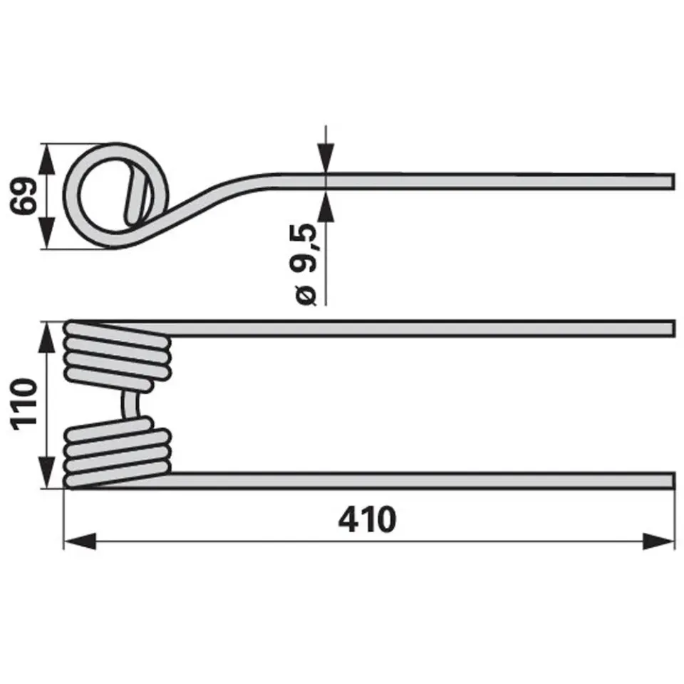 May Green Dente Voltafieno per Galfre 67/46 Acciaio Molla