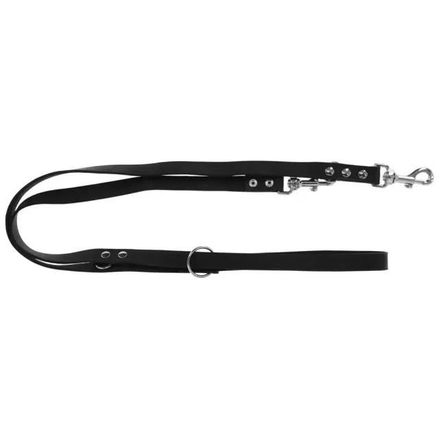 Tuscany guinzaglio cane pelle nero 200 cm cuoio