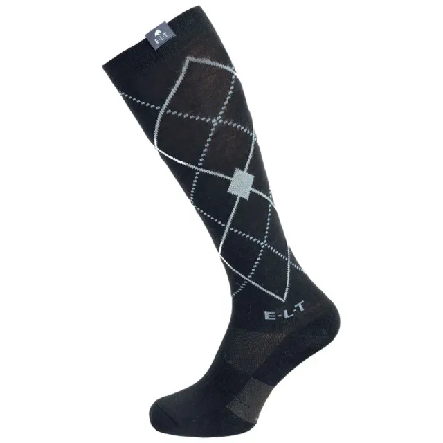 Argyle Classic calzini equitazione nero cotone M