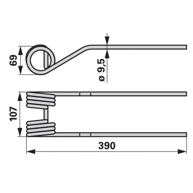 Beikircher Grünland dente voltafieno Olivi avorio 390 mm